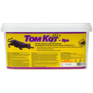 Том Кот приманка от грызунов, крыс и мышей (мягкие брикеты) (подсолнух / жареные семечки), 2 кг